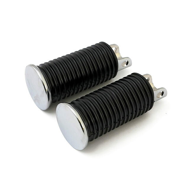 MCS エムシーエス エンドキャップスタイル ペグ クローム 【CHROME END CAP STYLE PEGS】 52-90 K XL FL FX RIDER FLT FXRT PASSENGER HARLEY-DAVIDSON ハーレーダビッドソン フットペグ ステップ 足回り｜ウェビック　店