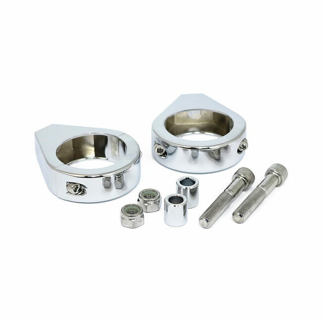 MCS エムシーエス スムース エッジフォークマウントクランプキット【SMOOTH EDGE FORK MOUNT CLAMP KIT】 その他フロントフォークオプション・補修部品 サスペンション 足回り SIZE：AO USED ON 49MM FORKS WITH 5／16 HOLE LANGO MARKERS 8,980円