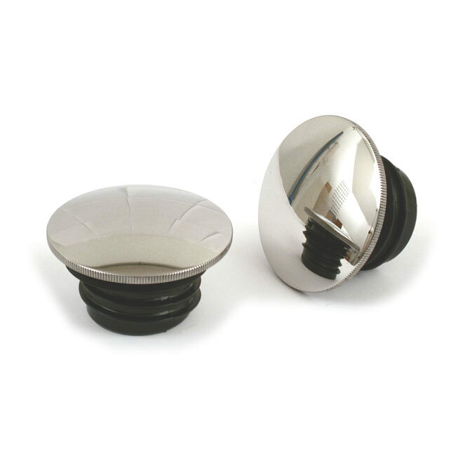MCS エムシーエス ステンレス フューエルキャップセット ドーム型【STAINLESS STEEL GASCAP SET DOMED】 96-17 H-D HARLEY-DAVIDSON ハーレーダビッドソン ガソリンタンクキャップ タンク関連 外装