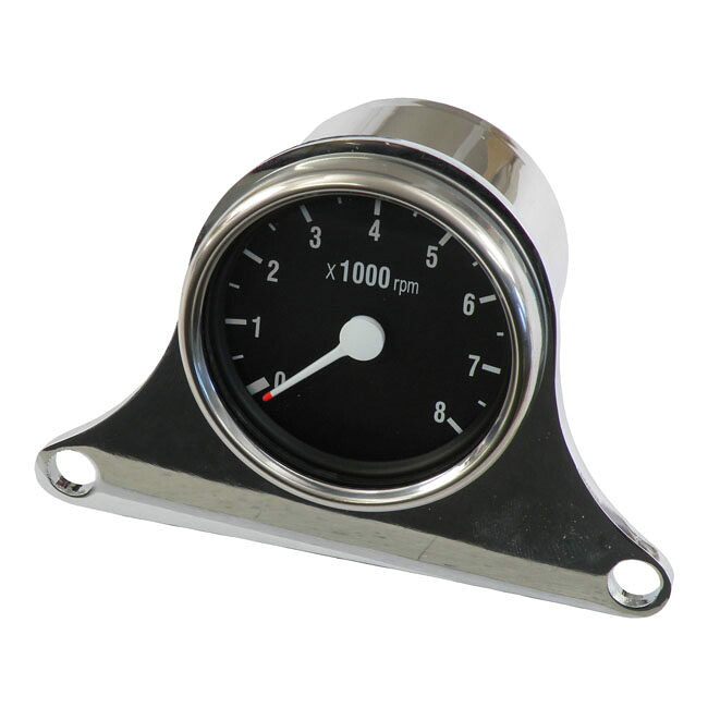 MCS エムシーエス ミニタコメーターキット エレクトロニクス 8000 RPM【MINI TACHOMETER KIT ELECTR RPM】 FITS ALL COIL DRIVEN 12V HARLEYS HARLEY-DAVIDSON ハーレーダビッドソン タコメーター メーター・インジケーター関係 電装系|ウェビック 店