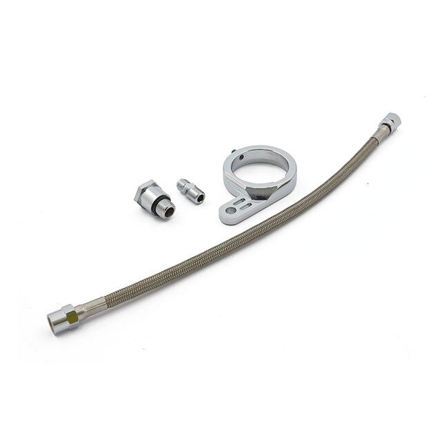 MCS エムシーエス メッシュオイル ライン& ブラケット キット【BRAIDED OIL LINE & BRACKET KIT】 84-99 B.T.NU HARLEY-DAVIDSON ハーレーダビッドソン オイルクーラーフィッティング・アダプター 冷却関連 エンジン