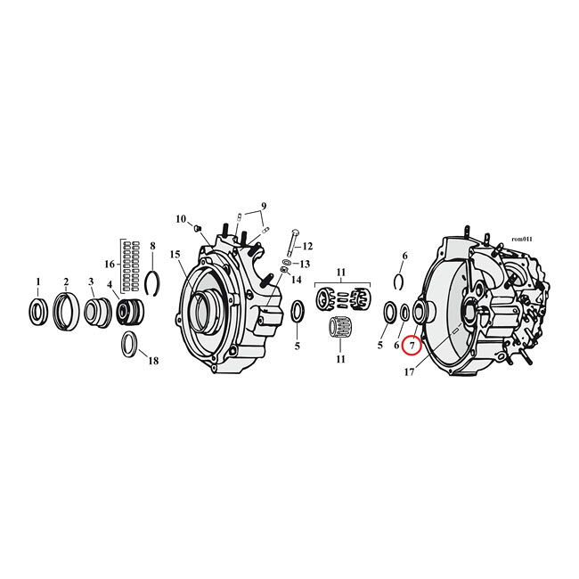 MCS エムシーエス クランクケースブッシングピニオンシャフト【BUSH CRANK PINION SHAFT】 58-99 B．T．NUEXCL． TC HARLEY-DAVIDSON ハーレーダビッドソン その他エンジンパーツオプション・補修部品 エンジンパーツ エンジン