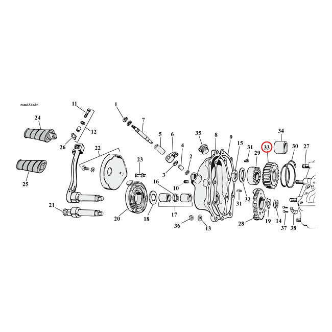 MCS エムシーエス キックスタート スターターギア 14T【KICKSTART STARTER GEAR 14 TOOTH】 L59-66 FLNU HARLEY-DAVIDSON ハーレーダビッドソン その他エンジンパーツオプション・補修部品 エンジンパーツ エンジン