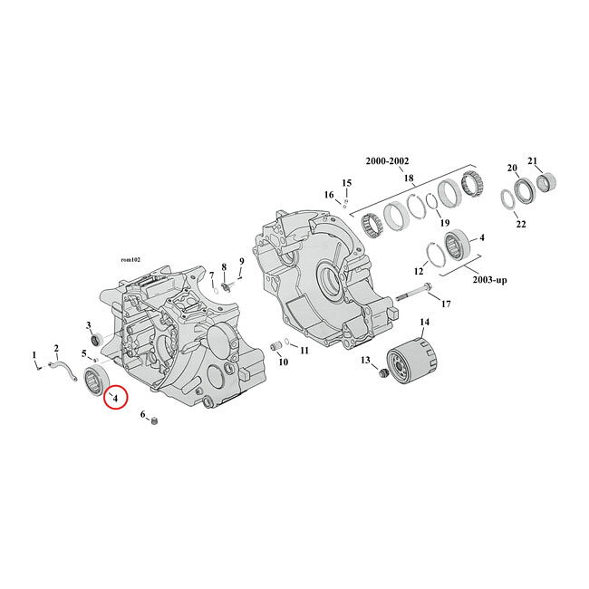 MCS エムシーエス ベアリング ピニオン／スプロケットシャフト【BEARING PINION／SPROCKET SHAFT】 00-17 TCB； 03-17 TCA； 2017 M8 PINION； SPROCKET 04-17 XL； 08-12NUXR1200 HARLEY-DAVIDSON ハーレーダビッドソン その他エンジンパーツオプション・補修部品 エンジン｜ウェビック　店