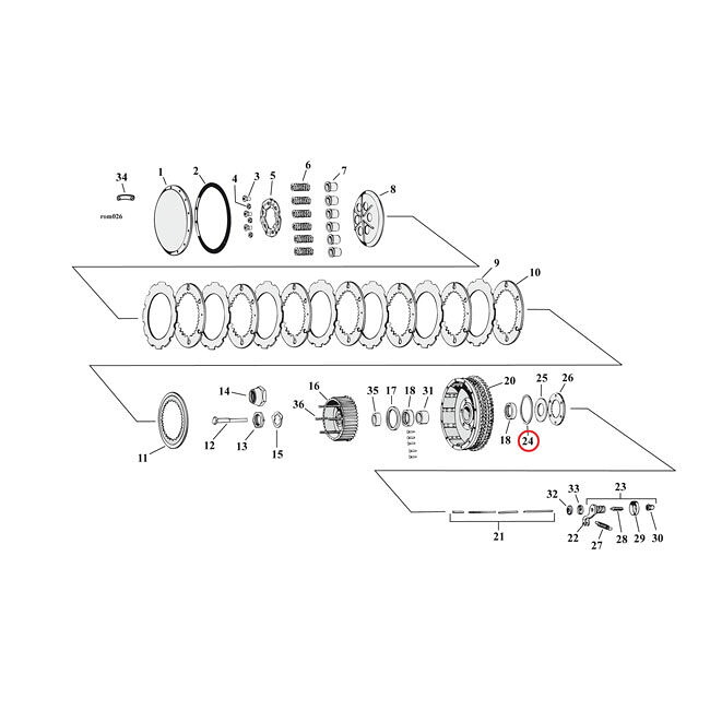 MCS エムシーエス ワッシャー クラッチシェル【WASHER CLUTCH SHELL】 54-70 K XLNU2 USED HARLEY-DAVIDSON ハーレーダビッドソン 汎用ワッシャー 外装