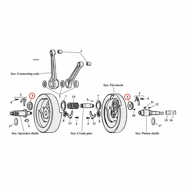 MCS エムシーエス クランクピンナット【NUT CRANKPIN】 54-E81 B．T． NU HARLEY-DAVIDSON ハーレーダビッドソン 汎用ナット 外装