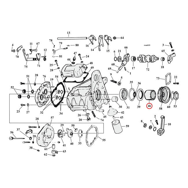 MCS エムシーエス スペーサートランスミッションスプロケット【SPACER TRANSM SPROCKET】 80-E84 5-SP FLT FXR NU CHAIN DRIVE HARLEY-DAVIDSON ハーレーダビッドソン ミッション・ギア エンジンパーツ エンジン