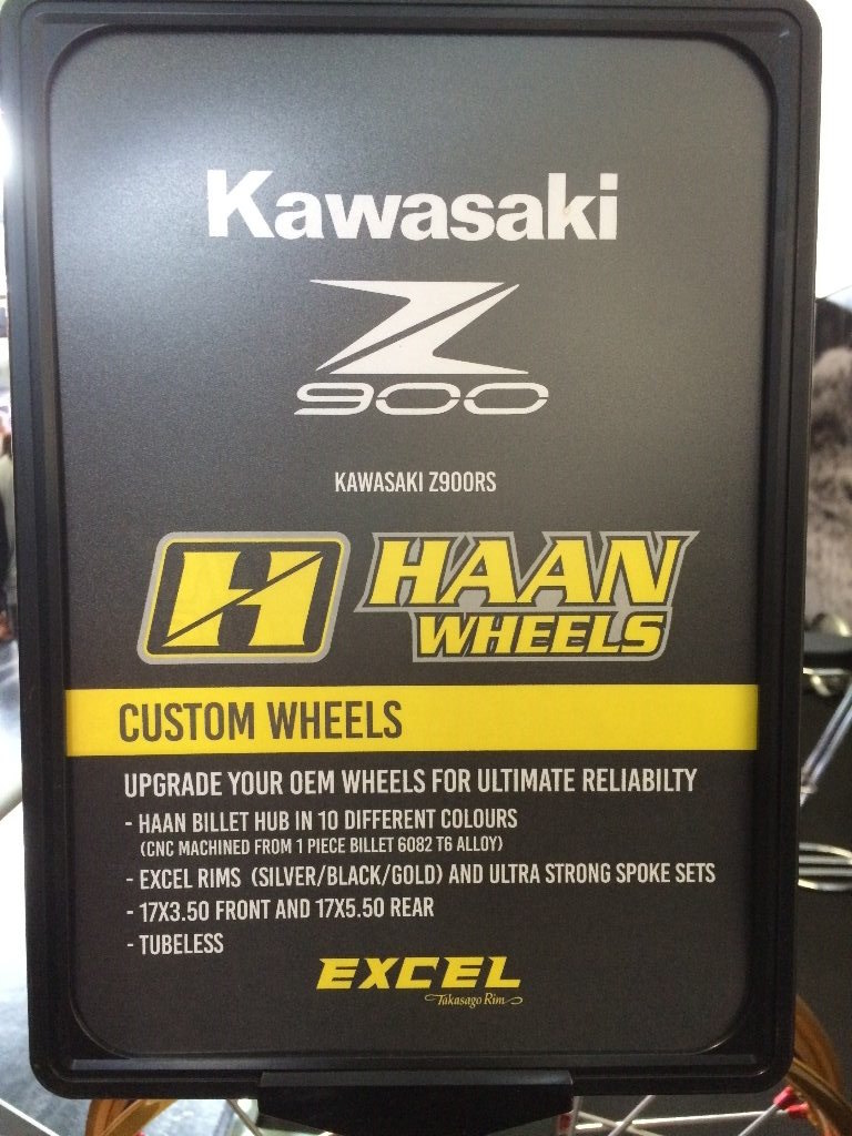 HAAN WHEELS ハーンホイール ロードコンプリートチューブレススポークホイール 前後セット Z900RS KAWASAKI カワサキ ホイール ホイール関連 足回り ハブカラー：レッド / チューブレス：あり / リムカラー：ゴールド / スポークカラー：ブラック