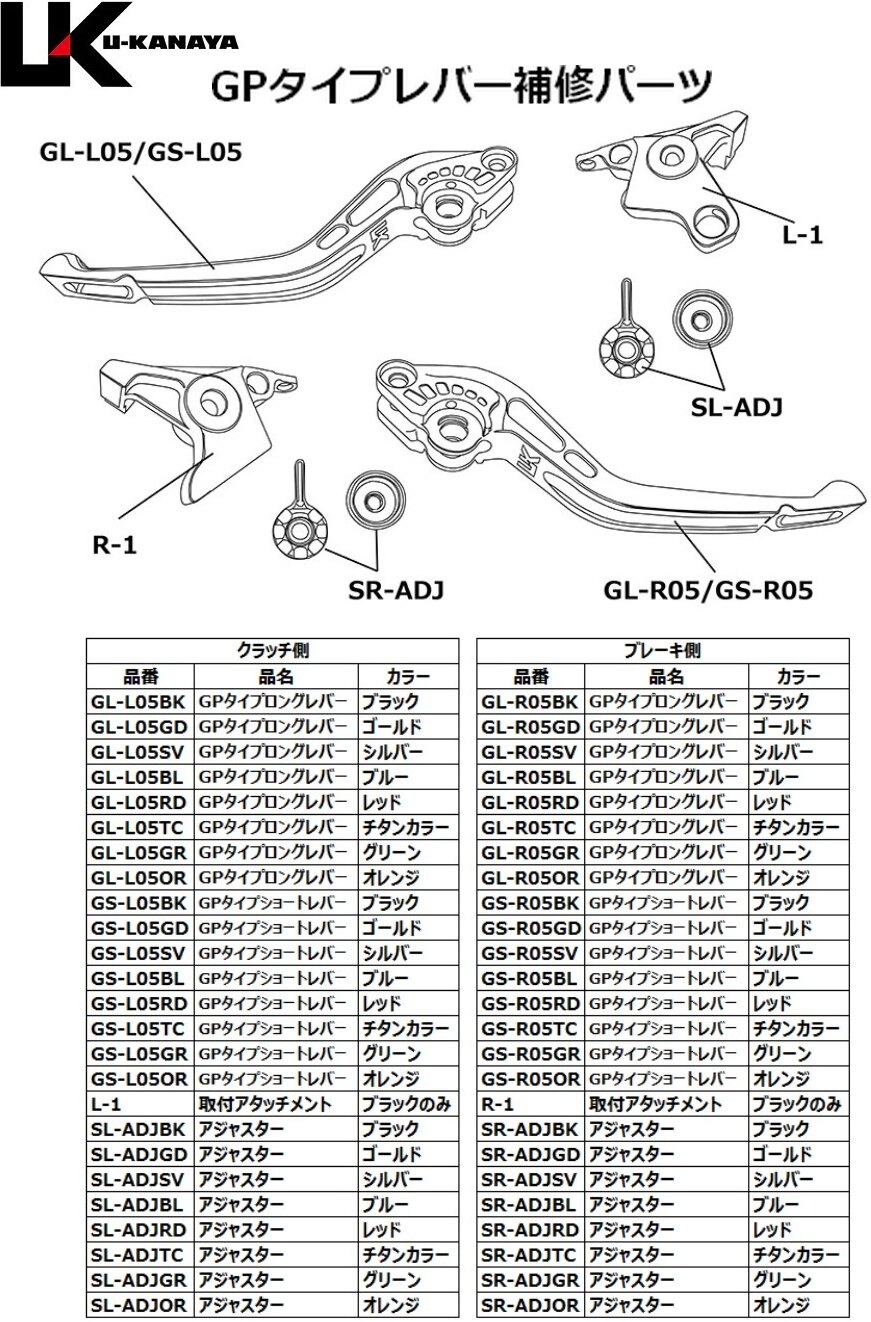 U-KANAYA ユーカナヤ GPタイプ アルミビレットレバーセット CB1000F HONDA ホンダ ブレーキ・クラッチレバーセット ハンドル周辺パーツ ハンドル レバーカラー：オレンジ / アジャスターカラー：レッド / レバータイプ：ロング（レバー部全長：約173mm）