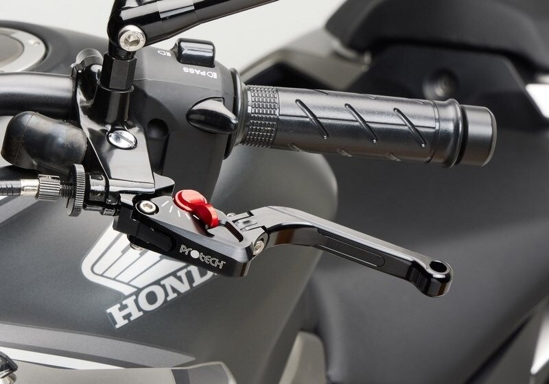 PROTECH プロテック clutch lever Race distance and length adjustable I foldable，Black／Red CBF1000F VFR1200F HONDA ホンダ クラッチレバー ハンドル周辺パーツ ハンドル
