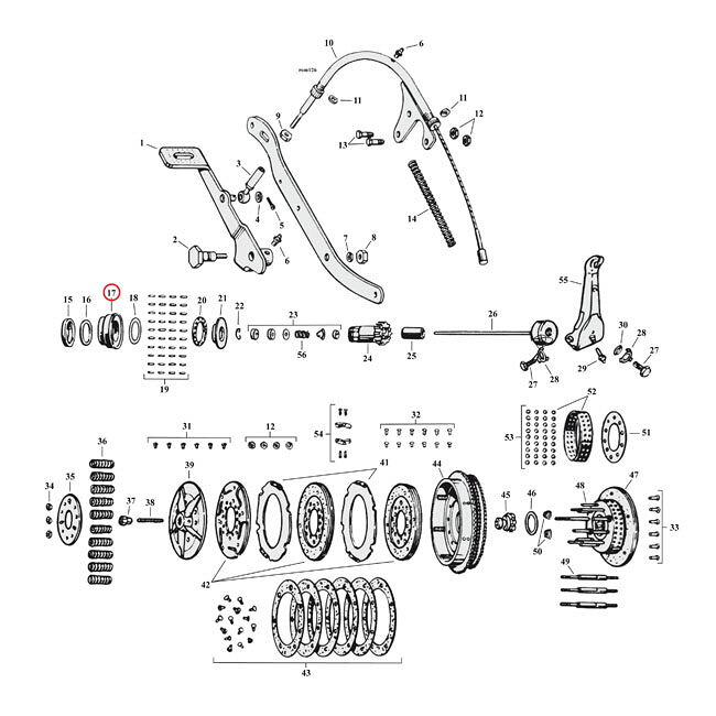 SAMWEL サムウェル ベアリングレースクラッチギヤ【BEARING RACE CLUTCH GEAR】 41-73 45SVNU HARLEY-DAVIDSON ハーレーダビッドソン その他クラッチオプション・補修部品 駆動系