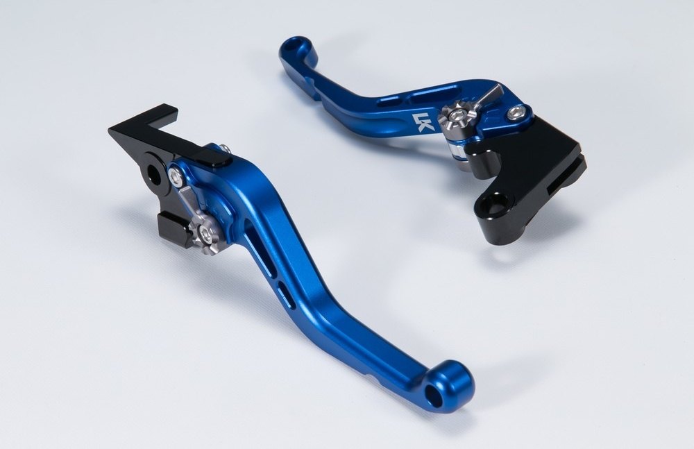 U-KANAYA ユーカナヤ スタンダードタイプ ショートアルミビレットレバーセット ELIMINATOR SE KAWASAKI カワサキ ブレーキ・クラッチレバーセット ハンドル周辺パーツ ハンドル レバーカラー：マットブルー / アジャスターカラー：マットレッド