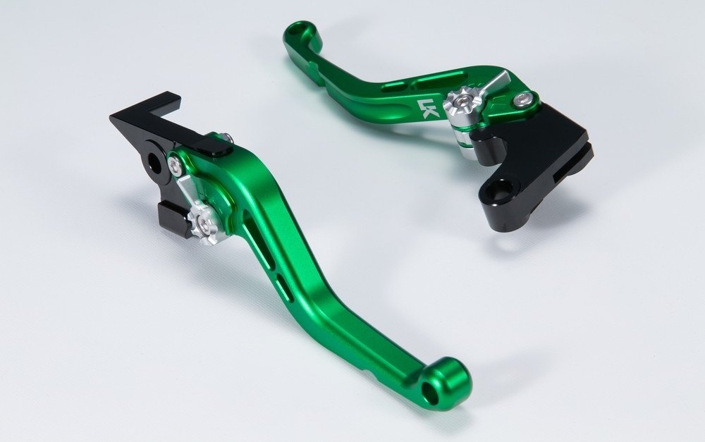 U-KANAYA ユーカナヤ スタンダードタイプ ショートアルミビレットレバーセット ELIMINATOR SE KAWASAKI カワサキ ブレーキ・クラッチレバーセット ハンドル周辺パーツ ハンドル レバーカラー：マットグリーン / アジャスターカラー：マットレッド