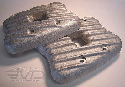 部品屋K&W 【EMD】Ribstersロッカーボックスカバー スポーツスター HARLEY-DAVIDSON ハーレーダビッドソン その他エンジンカバー エンジンパーツ エンジン