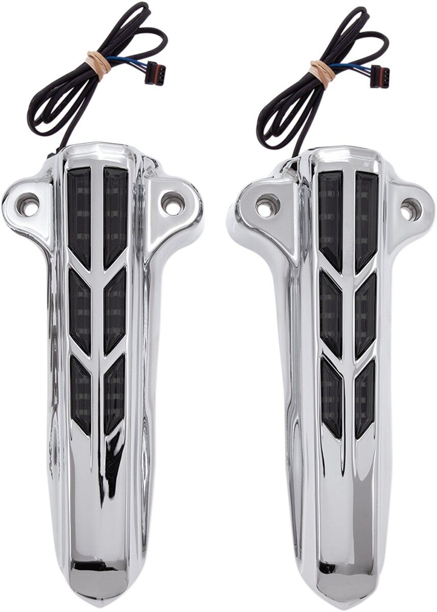 CIRO チロ ロワーレッグカバー クローム／アンバー 【COVER LOWER LEG CHR/AMB [0403-0135]】 HARLEY-DAVIDSON ハーレーダビッドソン フォークブーツ・フォークカバー サスペンション 足回り｜ウェビック　店