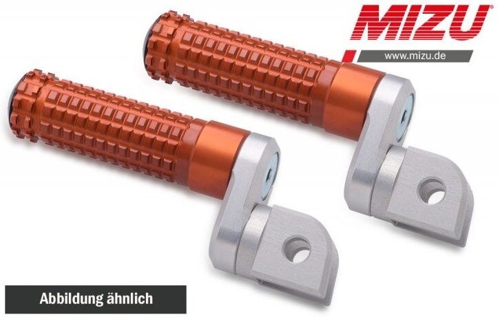 MiZU ミズ Flex Race passenger&rsquo;s footpeg，including ABE，Silver/Orange FZR600 MT-03 MT-07 MT-09 MT-125 SZR660 TRX850 XJR1200 XJR1300 XSR700 XSR900 YZF-R125 YZF-R1 YZF-R3 YZF750R YAMAHA ヤマハ タンデムステップ・タンデムブラケット ステップ 足回り｜ウェビック　店