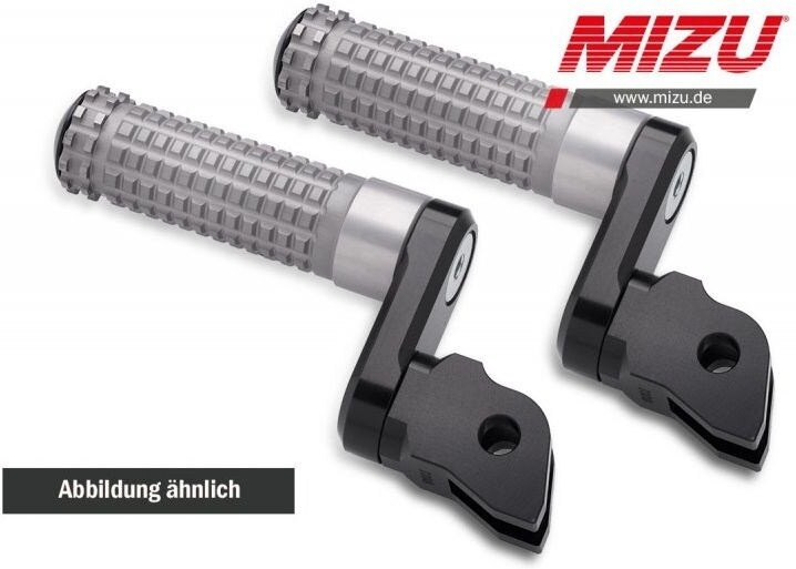 MiZU ミズ Flex Race passenger&rsquo;s footpeg，including ABE，Black/Silver 990 SUPER DUKE R KTM タンデムステップ・タンデムブラケット ステップ 足回り｜ウェビック　店