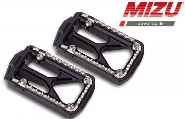 MiZU ミズ Dirt Bike driver’s footpeg，Silver/Black RM-Z250 RM-Z450 SUZUKI スズキ フットペグ ステップ 足回り