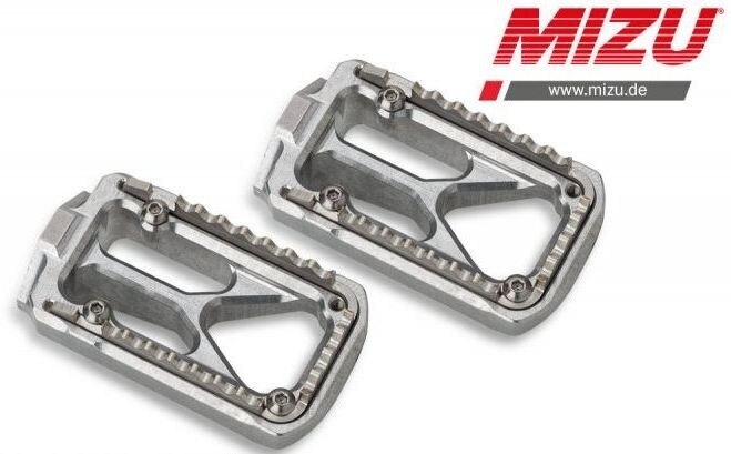 MiZU ミズ Dirt Bike driver’s footpeg，Silver/Black RM-Z250 RM-Z450 SUZUKI スズキ フットペグ ステップ 足回り