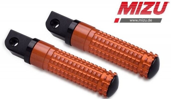 MiZU ミズ Race passenger’s footpeg，including ABE，Black/Orange 1290 SUPER DUKE GT R 690 ENDURO SMC 690SMC 790 ADVENTURE KTM タンデムステップ・タンデムブラケット ステップ 足回り