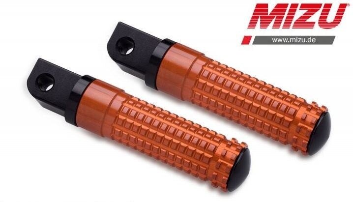 MiZU ミズ Race passenger’s footpeg，including ABE，Black/Orange GSF1200 GSX-R1000 GSX-R750 GSX750E SV650 TL1000R SUZUKI スズキ タンデムステップ・タンデムブラケット ステップ 足回り