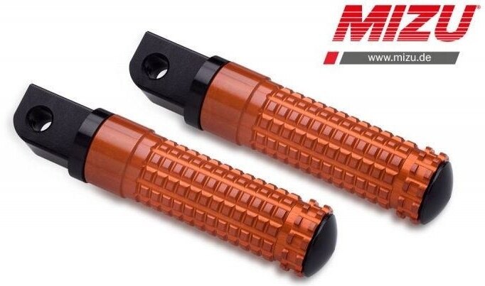 MiZU ミズ Race passenger’s footpeg，including ABE，Black/Orange F800R K1200R K1200S K1300R K1300S R1200R R1200ST R1200S BMW タンデムステップ・タンデムブラケット ステップ 足回り
