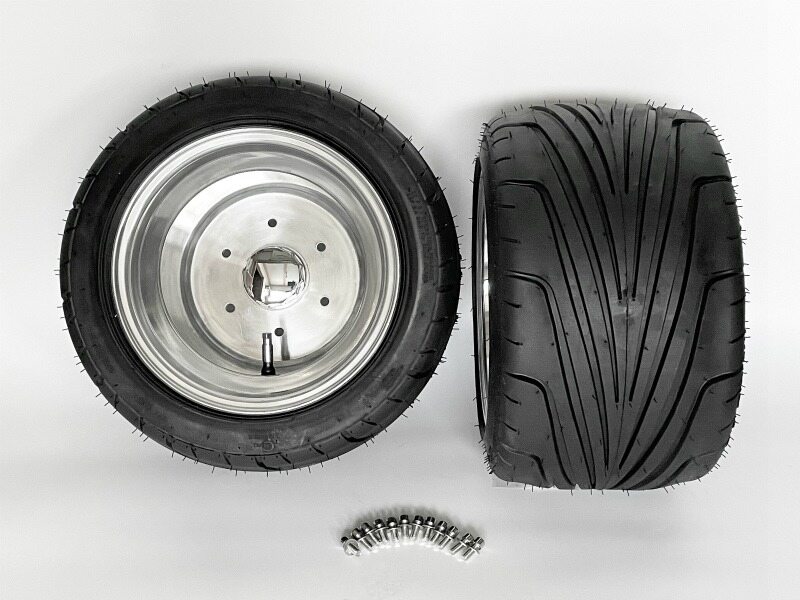 か*割様 Hoosier スリックタイヤ シルバーホイール ジャイロキャノピー