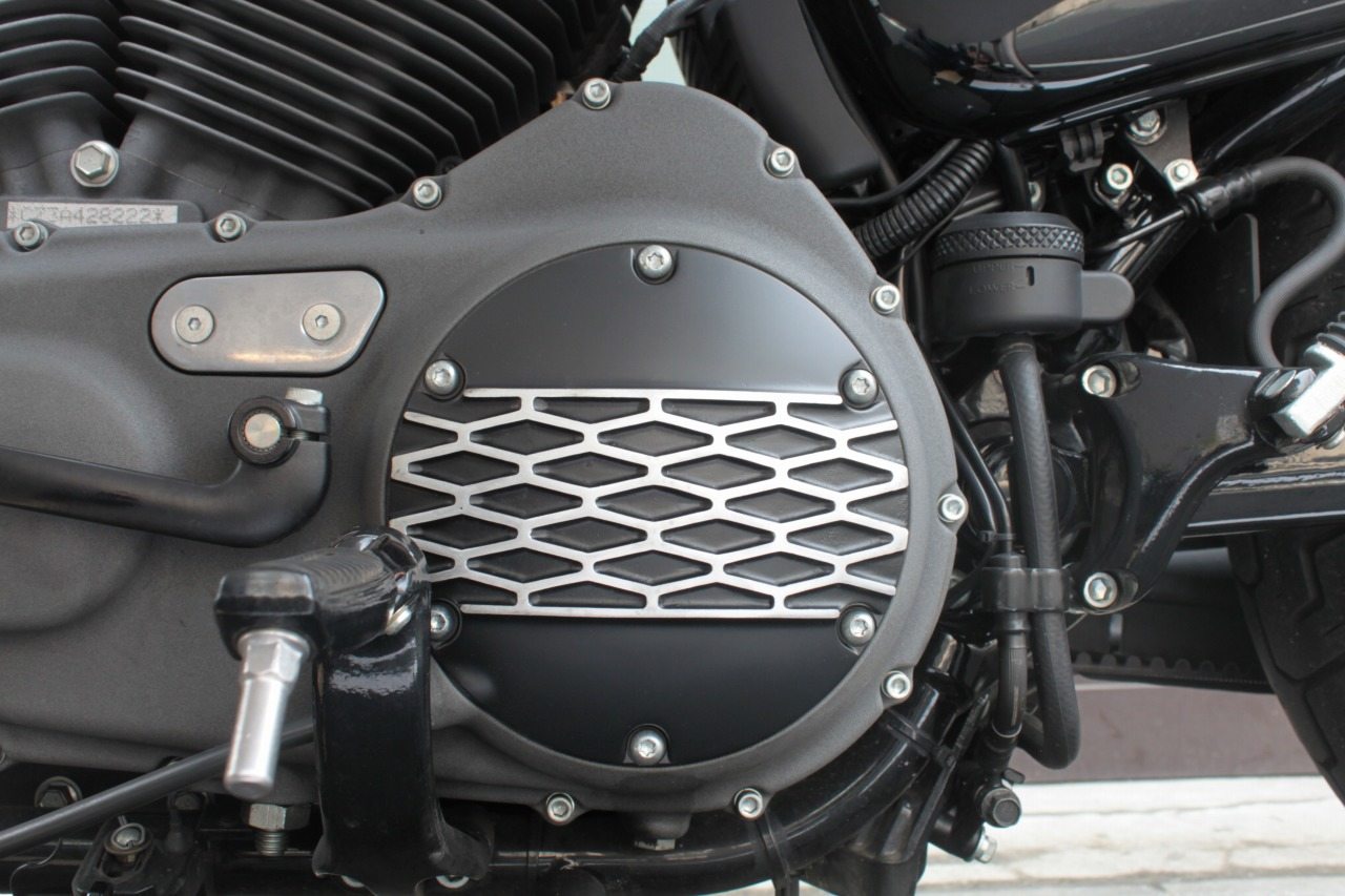 FORK フォーク Dia Derby Cover (6穴) sportster ’04- HARLEY-DAVIDSON ハーレーダビッドソン ダービーカバー エンジンパーツ エンジン カラー：ブラック／凸部のみヘアライン仕上げ