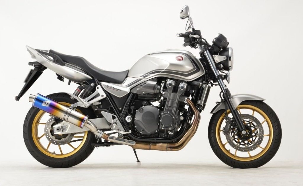 TSR テクニカルスポーツレーシング スリップオンマフラー CB1300SF CB1300SB HONDA ホンダ マフラー サイレンサーボディ：ファイヤーポリッシュ(着色)