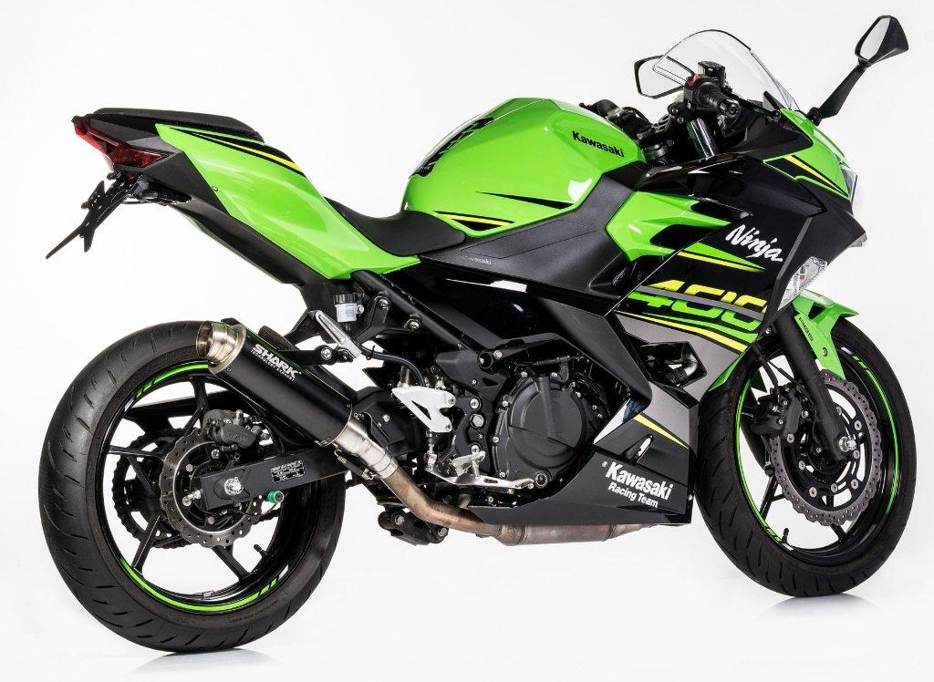 SHARK シャーク SRC 4 Slip on Exhaust (2-1) Super Short スリップオンマフラー Ninja 400 Z400 KAWASAKI カワサキ マフラー|ウェビック 店