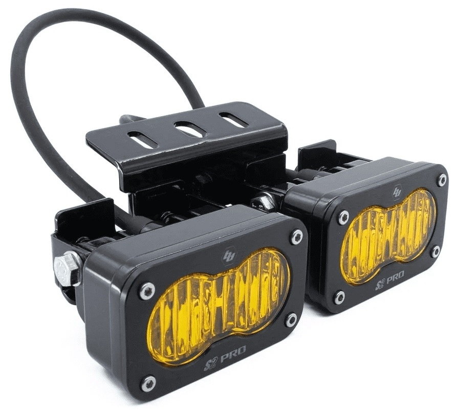Cali Raised Moto カリレイズドモト Baja Designs Dual S2 LEDライトキット FXLRS HARLEY-DAVIDSON ハーレーダビッドソン ヘッドライト 灯火類 電装系 S2ライトユニットタイプ：Sport / S2ライトユニットカラー：アンバー / S2ライトユニット仕様：Wide Cornering