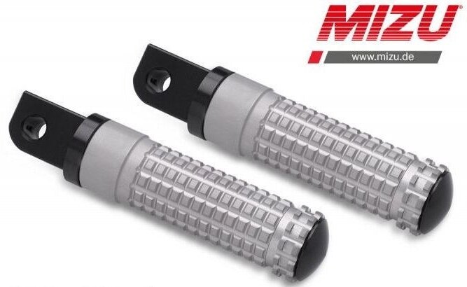 MiZU ミズ Race passenger’s footpeg，including ABE，Black/Silver タンデムステップ・タンデムブラケット ステップ 足回り