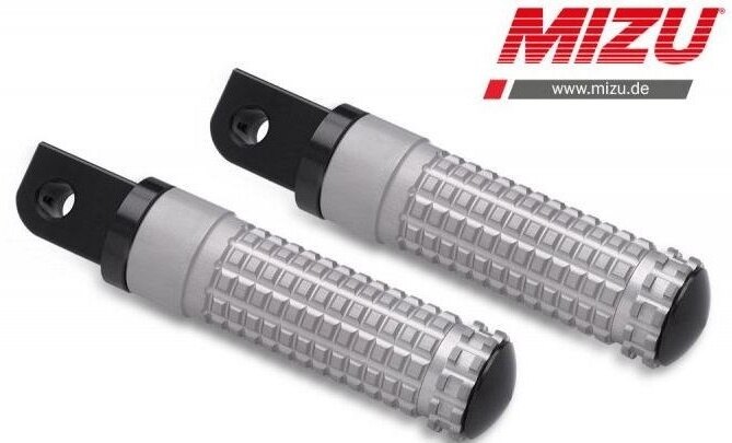 MiZU ミズ Race passenger’s footpeg，including ABE，Black/Silver DAYTONA900 TIGER 955 TROPHY900 TRIUMPH トライアンフ タンデムステップ・タンデムブラケット ステップ 足回り