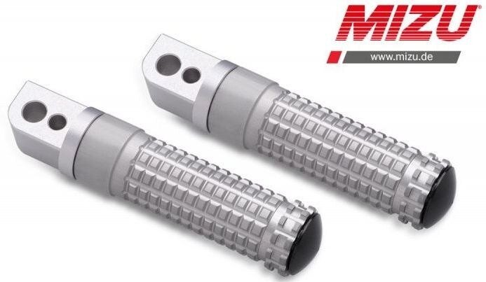 MiZU ミズ Race passenger’s footpeg，including ABE，Silver/Silver GSF1200 GSX-R1000 GSX-R750 GSX750E SV650 TL1000R SUZUKI スズキ タンデムステップ・タンデムブラケット ステップ 足回り