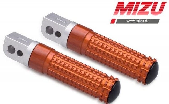 MiZU ミズ Race passenger’s footpeg，including ABE，Silver/Orange F700GS BMW タンデムステップ・タンデムブラケット ステップ 足回り
