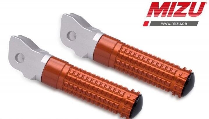 MiZU ミズ Race driver’s footpeg，including ABE，Silver/Orange G310GS BMW フットペグ ステップ 足回り