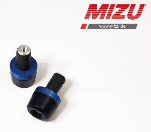 MiZU ミズ Race handlebar end (Set)，Blue バーエンド ハンドル