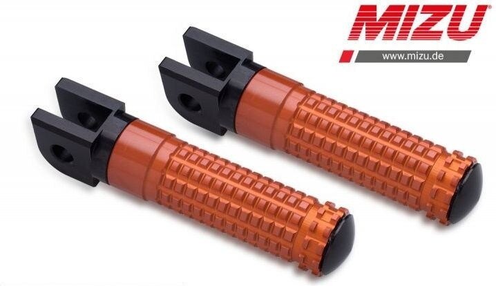 MiZU ミズ Race driver’s footpeg，including ABE，Black/Orange Z400 GSR600 GSR750 GSX-R1000 GSX-R125 GSX-R750 GSX-S125 GSX650F SV650 KAWASAKI カワサキ SUZUKI スズキ フットペグ ステップ 足回り