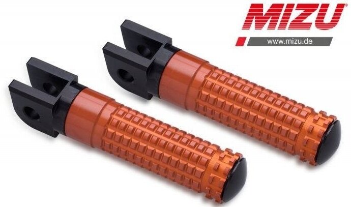 MiZU ミズ Race driver’s footpeg，including ABE，Black/Orange DAYTONA675 DAYTONA955i SPEED FOUR SPRINT RS ST STREET TRIPLE R TRIUMPH トライアンフ フットペグ ステップ 足回り