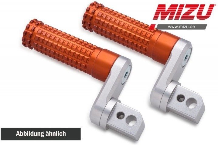 MiZU ミズ Flex Race passenger’s footpeg，including ABE，Silver/Orange GSF1200 GSX-R1000 GSX-R750 GSX750E SV650 TL1000R SUZUKI スズキ タンデムステップ・タンデムブラケット ステップ 足回り 25,181円
