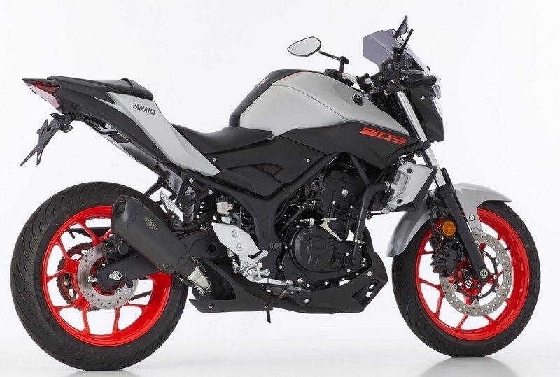 SHARK シャーク DSX-10 slip on exhaust (2-1) super short，Matt Black，Pentagonal/Conical MT-03 YZF-R3 YAMAHA ヤマハ フルエキゾーストマフラー マフラー