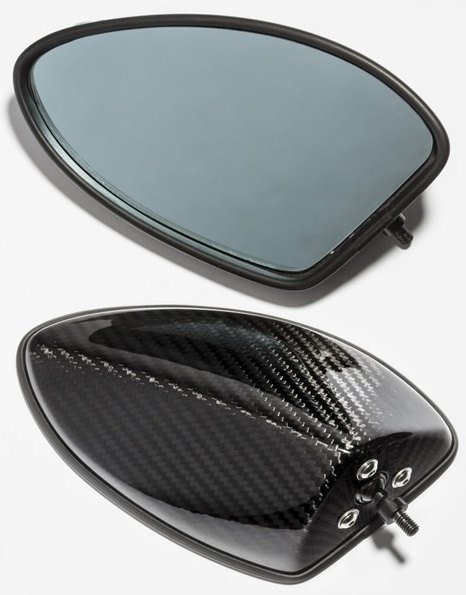 A-TECH エーテック 専用ミラーセット タイプ5 ZZR1100 KAWASAKI カワサキ ミラー ハンドル ミラーシャフト：アルミ / ミラーヘッド：DC 綾織ドライカーボン