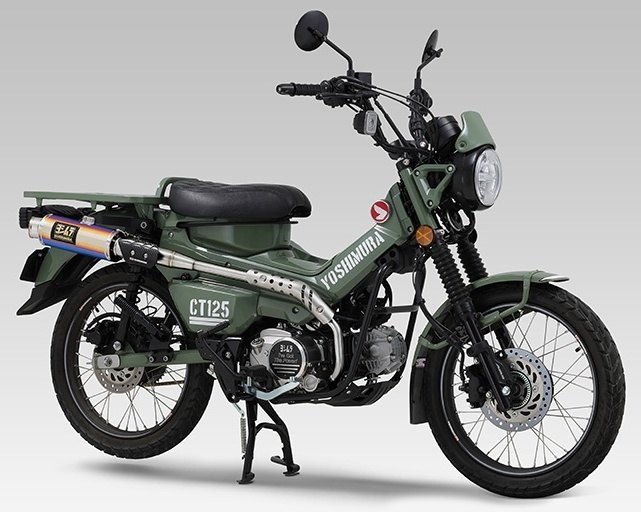 YOSHIMURA ヨシムラ 機械曲 GP-MAGNUMサイクロン TYPE-UP EXPORT SPEC 政府認証 CT125 HONDA ホンダ フルエキゾーストマフラー マフラー タイプ:STB(チタンブルーカバー)/重量(STD4.8kg):2.9kg|ウェビック 店