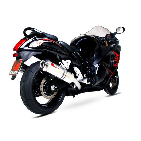 SCORPION スコーピオン ファクトリーラウンド ツイン スリップオンマフラー GSX1300R Hayabusa SUZUKI スズキ マフラー|ウェビック 店