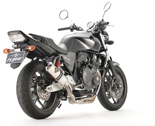 r’s gear アールズギア ワイバンR フルエキゾースト シングルマフラー CB400SF CB400SB HONDA ホンダ フルエキゾーストマフラー マフラー サイレンサーカラー：チタンポリッシュ