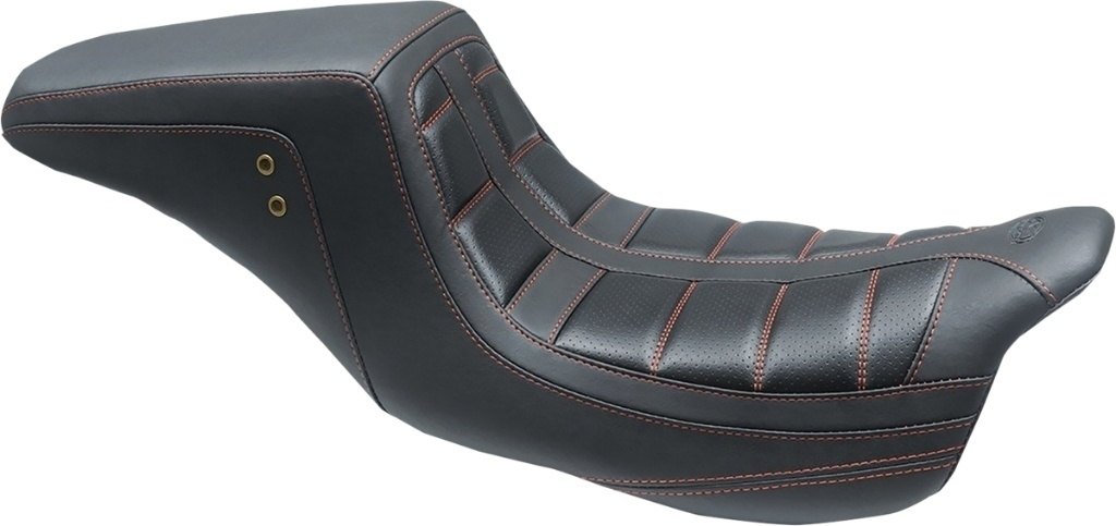MUSTANG マスタング Squareback One-Piece Seat HARLEY-DAVIDSON ハーレーダビッドソン シート シート関連 外装 カラー：American Beauty Red Stitching［0801-1372］｜ウェビック　店