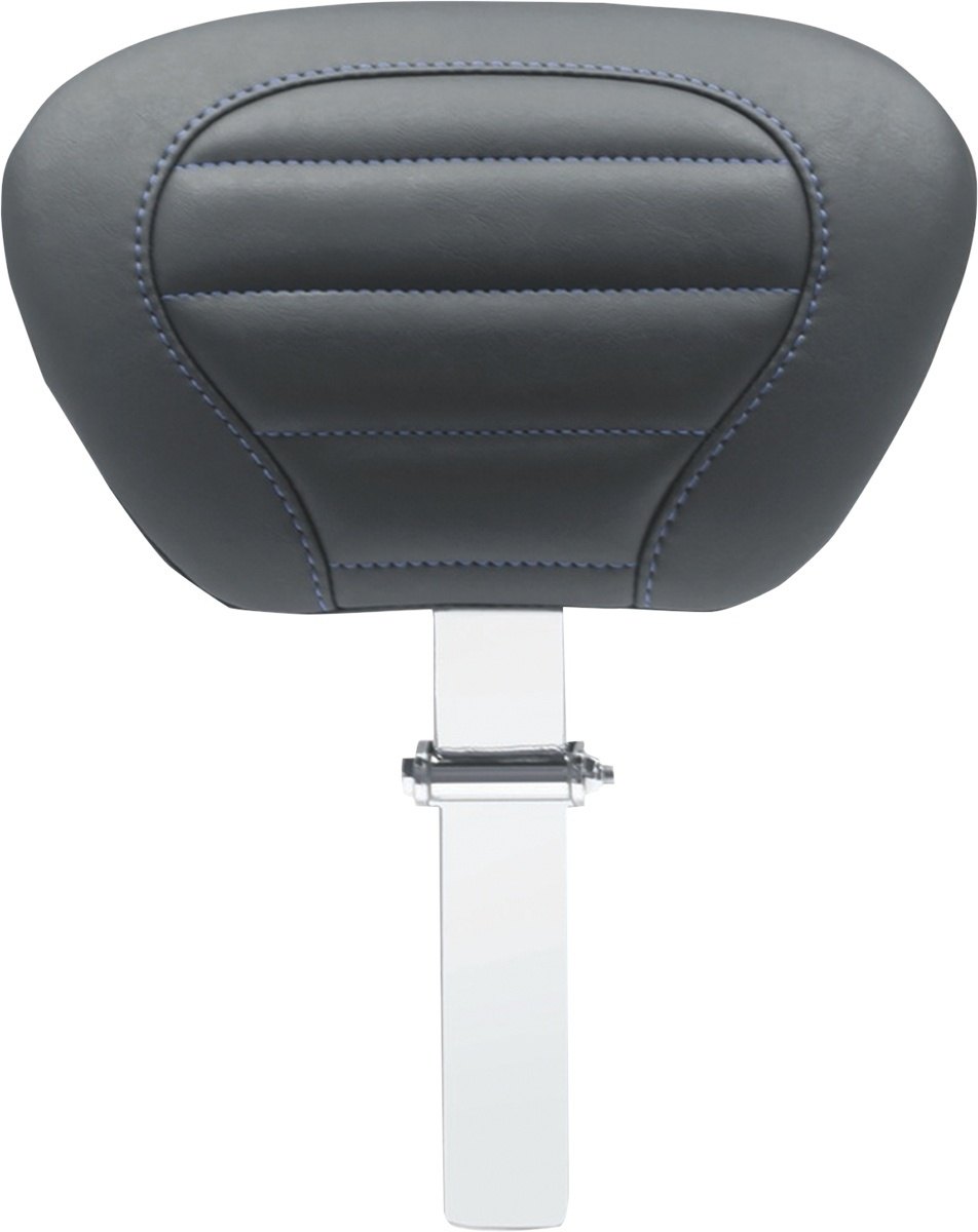 MUSTANG マスタング Deluxe Touring Driver Backrest HARLEY-DAVIDSON ハーレーダビッドソン バックレスト 外装 Color／Finish：Black／Sky Blue Stitching［0822-0494］