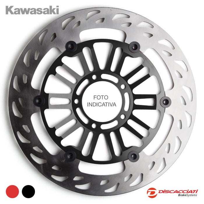 DISCACCIATI ディスカチャーティー ライトウェイト フロントフローティングディスク ZX-10R KAWASAKI カワサキ ブレーキディスクローター ブレーキ タイプ：ABS有り / インナーカラー：アルマイトブラック｜ウェビック　店