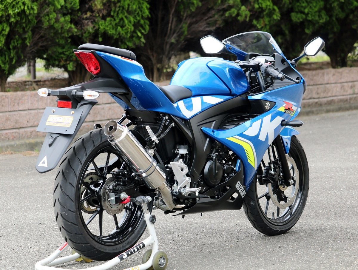 楽天市場】HMS GSX-R125 バイクマフラー 8BJ-DL32D 2BJ-DL33B デルタ