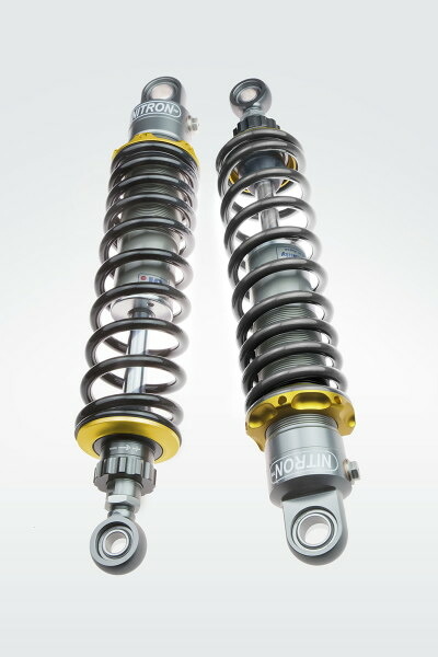 NITRON ナイトロン リアサスペンションツインショック TWIN R1シリーズ CT125 ハンターカブ HONDA ホンダ リアサスペンション サスペンション 足回り テーマカラー：ゴールド / スプリングカラー：ブラック / ダンパーロッドコーティング(DLC)：なし｜ウェビック　店